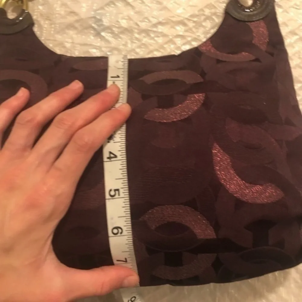 Coach purple chain link kirsten hobo bag